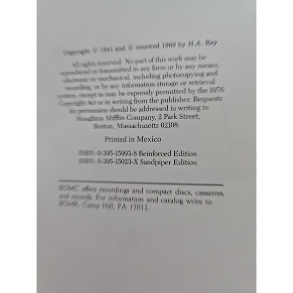 Curious George by H.A. Rey  1969 Hardcover Preowned Book Children' Literature - Picture 7 of 11